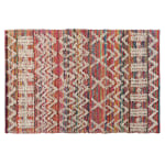 Baxton Studio Graydon Handwoven Fabric Blend Area Rug, 5-1/4ft x 7-1/2ft, Multicolor/Ivory