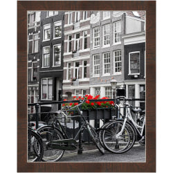 Amanti Art Narrow Picture Frame, 33in x 23in, Matted For 20in x 30in, Eva White Silver