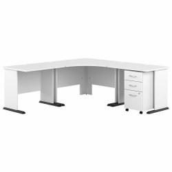 Mayline Eastwinds Vision 48inW Computer Desk, Anthracite