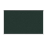 Ghent Aluminum Frame Vinyl Bulletin Board, 24in x 24in, Ebony, Satin Frame