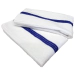 Pro-Clean Basics Microfiber Bar Mop Towels, 15in x 18in, White/Blue, Pack Of 180 Towels