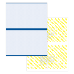 HIPAA-Compliant Bilingual Patient/Visitor Privacy Sign-In Sheets, 2-Part, 8-1/2in x 11in, Blue, Pack Of 250 Sheets