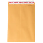 JAM Paper Open End Envelopes, 9in x 12in, Peel & Seal, Brown, Pack Of 50 Envelopes