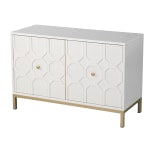 SEI Furniture Gramdlynn 2-Door 40inW Accent Cabinet, White