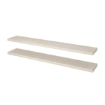 Bestar Universel 12W Set of 72W X 12D Floating Shelves in Natural Yellow Birch Natural Yellow Birch 12inWx72inL