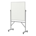 Ghent Reversible Magnetic Dry-Erase Whiteboard, 36in x 48in, Aluminum Frame With Silver Finish