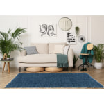 Linon Flokati Area Rug, 5ft x 8ft, Morrigan 1400G Denim Blue