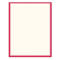 Gartner Studios Design Paper, 8 1/2in x 11in, 60 Lb, Red Border, Pack Of 100 Sheets