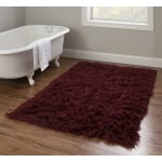 Linon Flokati Area Rug, 43in x 67in, Morrigan 1400G Burgundy