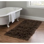 Linon Flokati Area Rug, 29in x 52in, Morrigan 1400G Cocoa