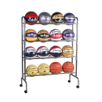 Champion Sports 16-Ball Basketball Rack, 53in x 17in x 41in, Steel