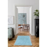 Linon Flokati Area Rug, 29in x 52in, Morrigan 1400G Pastel Blue