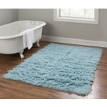 Linon Flokati Area Rug, 43in x 67in, Morrigan 1400G Pastel Blue