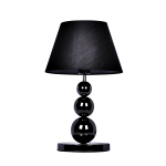 Elegant Designs 3-Tier Ball Table Lamp, 19 3/16inH, Black Shade/Pearl Black Base