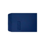 LUX #9 1/2 Open-End Window Envelopes, Top Left Window, Gummed Seal, Navy, Pack Of 250