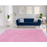 Linon Flokati Area Rug, 8ft x 10ft, Morrigan 1400G Pastel Pink