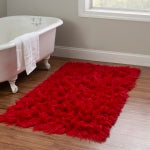 Linon Flokati Area Rug, 29in x 52in, Morrigan 1400G Red