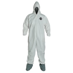 DuPont ProShield NexGen Coveralls With Hood And Boots, 3XL, White, Pack Of 25