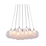 Zuo Modern Cosmos Ceiling Lamp, 17-7/10inW, Clear Glass Shade/Chrome Base