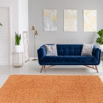 Linon Flokati Area Rug, 5ft x 8ft, Morrigan 1400G Sherbet