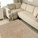 Linon Flokati Area Rug, 5ft x 8ft, Morrigan 1400G Tan