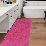 Linon Flokati Area Rug, 29in x 103in, Morrigan 1400G Fuchsia