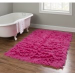 Linon Flokati Area Rug, 43in x 67in, Morrigan 1400G Fuchsia