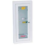 Extinguisher Cabinets, Semi-Recessed w/Keyed Lock, Galvanized Steel, Tan, 10 lb