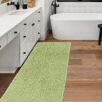 Linon Flokati Area Rug, 29in x 103in, Morrigan 1400G Lime Green