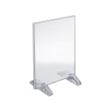 Azar Displays Dual-Stand Acrylic Vertical/Horizontal Sign Holders, 8 1/2in x 11in, Clear, Pack Of 10