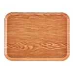 Cambro Camtray Rectangular Serving Trays, 15in x 20-1/4in, Light Elm, Pack Of 12 Trays