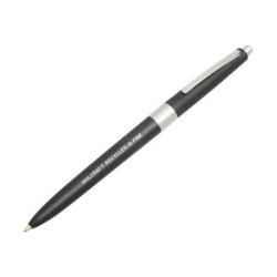 SKILCRAFT AbilityOne Retractable Ballpoint Pens, Fine Point, 30% Recycled, Black Ink, Box Of 12 Pens