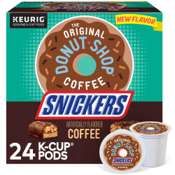 The Original Donut Shop Snickers Coffee, K-Cup Pods, Box of 24 Pods