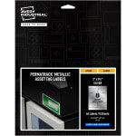 Avery PermaTrack Metallic Asset Tag Labels, 2in x 3-3/4in, Silver, 8 Per Sheet, Pack of 8 Sheets