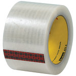 3M 371 Carton Sealing Tape, 3in Core, 3in x 110 Yd., Clear, Case Of 6