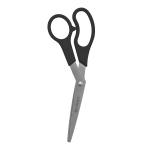 Westcott All-Purpose Value Stainless Steel Scissors, 8in, Bent, Black