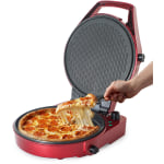 Commercial Chef Multifunction Pizza Maker And Indoor Grill, Red