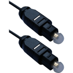 QVS Toslink Digital/SPDIF Optical UltraThin Audio Cable, 25ft