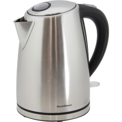 Edgecraft Chefs Choice 1.7L Brushed Stainless Steel Electric Kettle, Silver