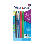 Paper Mate Flair Porous-Point Pens, Medium Point, 0.7 mm, Assorted Ink Colors, Pack Of 4 Pens