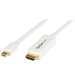 StarTech.com Mini DisplayPort To HDMI Converter Cable, 6ft, White