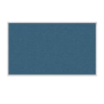 Ghent Aluminum Frame Vinyl Bulletin Board, 18in x 18in, Ocean, Satin Frame