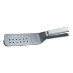 Hoffman Sani-Safe Perforated Turner, 8in x 3in, White/Silver