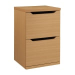 Office Star Denmark 17inD 2-Drawer Vertical File Cabinet With Lockdowel Fastening System, Natural