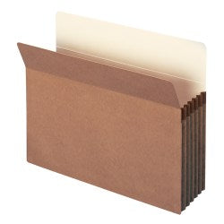 Smead Expanding File Pockets, 5 1/4in Expansion, Letter Size, 100% Recycled, Redrope, Box Of 10