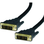 4XEM DVI-D Single Link Male to Male Digital Video Cable, 6ft, Black