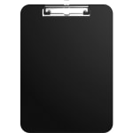 Business Source Shatterproof Clipboard - 8 1/2in x 11in - Plastic - Black - 1 Each