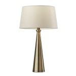 Adesso Simplee Lucy 2-Piece Table Lamp Set, Beige Shades/Antique Brass Bases