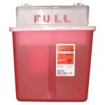 Unimed Sharpstar Container With Counter Balanced Lid, 5 Quart, Transparent Red