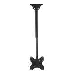 Mount-It! MI-507 Height-Adjustable Ceiling TV Mount For Screens 23 - 70in, 24-5/8inH x 24inW x 5-5/8inD, Black